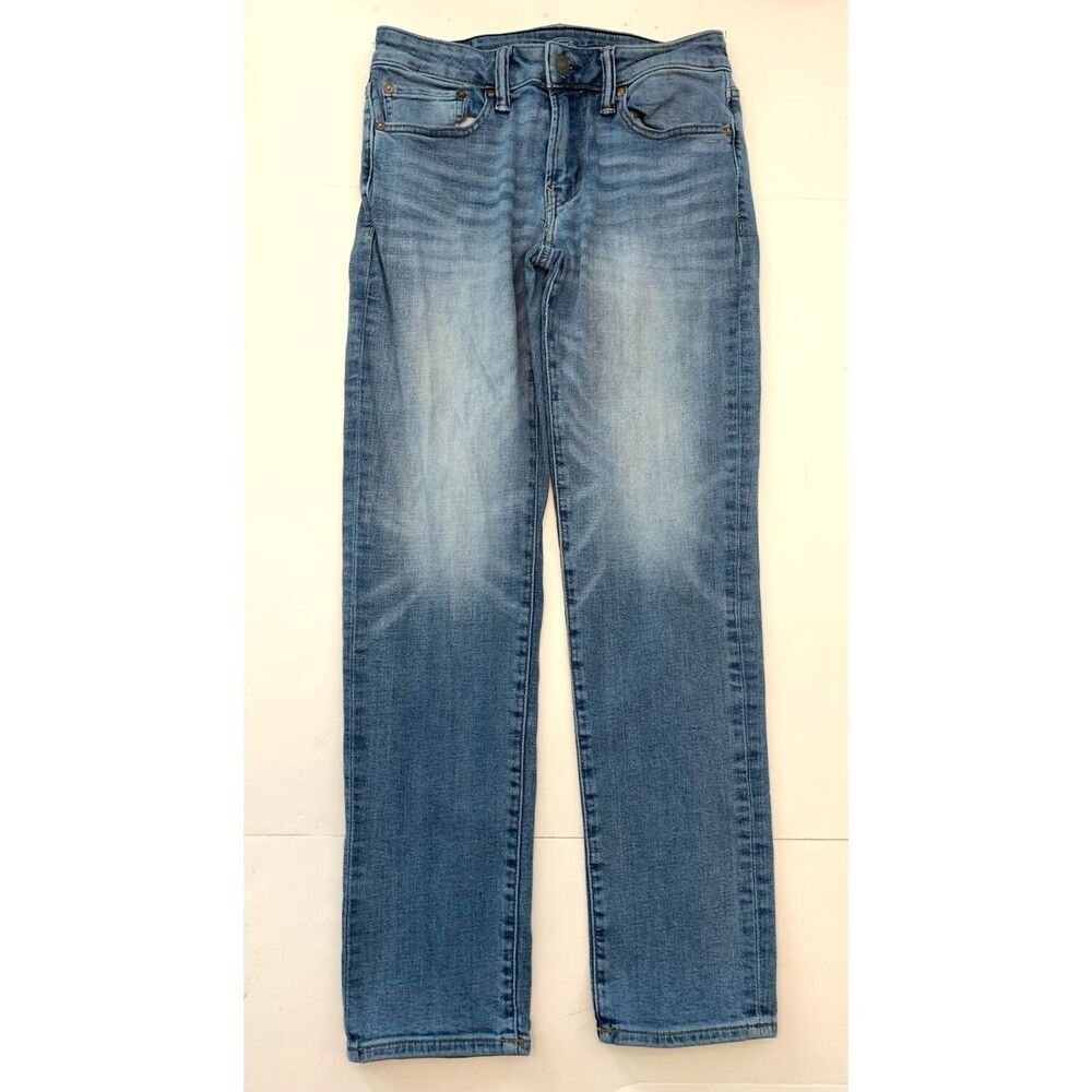 American Eagle Jeans Mens 28x30 Slim Straight Leg Whisker Airflex+ Stretch Denim